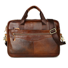 Load image into Gallery viewer, Cowhide Leather Briefcase Mens Genuine Leather Handbags Crossbody Bags Men's High Quality Luxury Business Messenger Bags Laptop