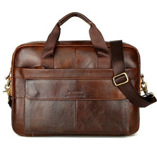 Load image into Gallery viewer, Cowhide Leather Briefcase Mens Genuine Leather Handbags Crossbody Bags Men's High Quality Luxury Business Messenger Bags Laptop