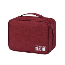 Load image into Gallery viewer, Solid Digital Bags Hard Disk Case Bag Packing Organizers Travel Accessories Power Bank Mobile Phone Sorting Pouch Zip Items Gear