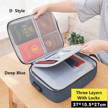 Load image into Gallery viewer, Big Capacity Document Organizer Insert Handbag Travel Bag Pouch ID Credit Card Wallet Cash Holder Organizer Case Box Accessories