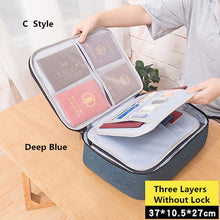 Load image into Gallery viewer, Big Capacity Document Organizer Insert Handbag Travel Bag Pouch ID Credit Card Wallet Cash Holder Organizer Case Box Accessories
