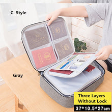 Load image into Gallery viewer, Big Capacity Document Organizer Insert Handbag Travel Bag Pouch ID Credit Card Wallet Cash Holder Organizer Case Box Accessories