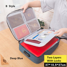 Load image into Gallery viewer, Big Capacity Document Organizer Insert Handbag Travel Bag Pouch ID Credit Card Wallet Cash Holder Organizer Case Box Accessories