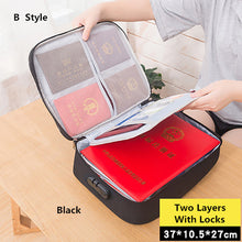 Load image into Gallery viewer, Big Capacity Document Organizer Insert Handbag Travel Bag Pouch ID Credit Card Wallet Cash Holder Organizer Case Box Accessories