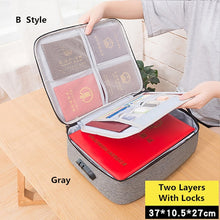 Load image into Gallery viewer, Big Capacity Document Organizer Insert Handbag Travel Bag Pouch ID Credit Card Wallet Cash Holder Organizer Case Box Accessories