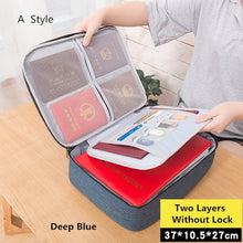 Load image into Gallery viewer, Big Capacity Document Organizer Insert Handbag Travel Bag Pouch ID Credit Card Wallet Cash Holder Organizer Case Box Accessories