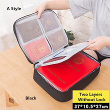 Load image into Gallery viewer, Big Capacity Document Organizer Insert Handbag Travel Bag Pouch ID Credit Card Wallet Cash Holder Organizer Case Box Accessories