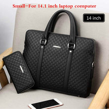 Load image into Gallery viewer, Double Layers Men's Leather Business Briefcase