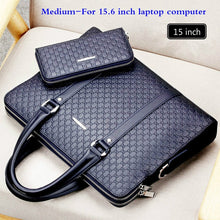 Load image into Gallery viewer, Double Layers Men's Leather Business Briefcase