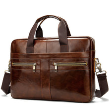 Load image into Gallery viewer, WETSTAL Business Men's Briefcases Men's Bag Genuine Leather Messenger Bags Laptop Bag Leather Briefcase Office Bags for Men 2019
