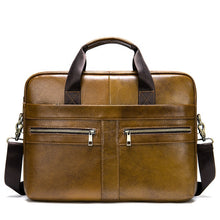 Load image into Gallery viewer, WETSTAL Business Men's Briefcases Men's Bag Genuine Leather Messenger Bags Laptop Bag Leather Briefcase Office Bags for Men 2019