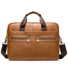Load image into Gallery viewer, WETSTAL Business Men's Briefcases Men's Bag Genuine Leather Messenger Bags Laptop Bag Leather Briefcase Office Bags for Men 2019