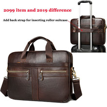 Load image into Gallery viewer, WETSTAL Business Men's Briefcases Men's Bag Genuine Leather Messenger Bags Laptop Bag Leather Briefcase Office Bags for Men 2019