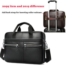 Load image into Gallery viewer, WETSTAL Business Men's Briefcases Men's Bag Genuine Leather Messenger Bags Laptop Bag Leather Briefcase Office Bags for Men 2019
