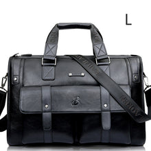 Load image into Gallery viewer, Men Leather Black Briefcase Business Handbag