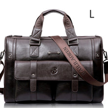 Load image into Gallery viewer, Men Leather Black Briefcase Business Handbag