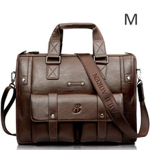 Load image into Gallery viewer, Men Leather Black Briefcase Business Handbag