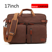 Load image into Gallery viewer, 17 Inch Convertible Briefcase Men Business Handbag Messenger Bag Casual Laptop Multifunctional Travel Bags For Male Big XA161ZC