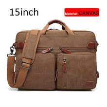 Load image into Gallery viewer, 17 Inch Convertible Briefcase Men Business Handbag Messenger Bag Casual Laptop Multifunctional Travel Bags For Male Big XA161ZC