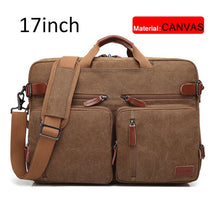 Load image into Gallery viewer, 17 Inch Convertible Briefcase Men Business Handbag Messenger Bag Casual Laptop Multifunctional Travel Bags For Male Big XA161ZC