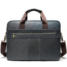 Load image into Gallery viewer, WESTAL men's briefcase bag men's genuine leather laptop bag business tote for document office portable laptop shoulder bag  8523