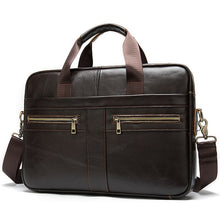 Load image into Gallery viewer, WESTAL men's briefcase bag men's genuine leather laptop bag business tote for document office portable laptop shoulder bag  8523
