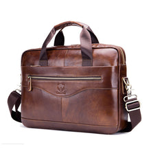 Load image into Gallery viewer, Genuine leather men's Briefcase vintage business computer bag fashion messenger bags man shoulder bag postman male Handbags