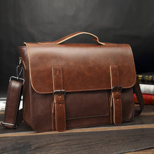 Load image into Gallery viewer, Crazy Horse Artificial Leather Business Handbag