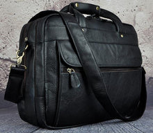 Load image into Gallery viewer, Men Oil Waxy Leather Antique Design Business Briefcase Laptop Document Case Fashion Attache Messenger Bag Tote Portfolio 7146
