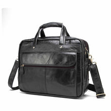 Load image into Gallery viewer, Men Oil Waxy Leather Antique Design Business Briefcase Laptop Document Case Fashion Attache Messenger Bag Tote Portfolio 7146