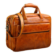 Load image into Gallery viewer, Men Oil Waxy Leather Antique Design Business Briefcase Laptop Document Case Fashion Attache Messenger Bag Tote Portfolio 7146