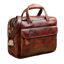 Load image into Gallery viewer, Men Oil Waxy Leather Antique Design Business Briefcase Laptop Document Case Fashion Attache Messenger Bag Tote Portfolio 7146