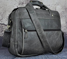 Load image into Gallery viewer, Men Oil Waxy Leather Antique Design Business Briefcase Laptop Document Case Fashion Attache Messenger Bag Tote Portfolio 7146