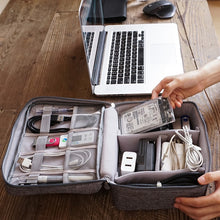 Load image into Gallery viewer, Solid Digital Bags Hard Disk Case Bag Packing Organizers Travel Accessories Power Bank Mobile Phone Sorting Pouch Zip Items Gear